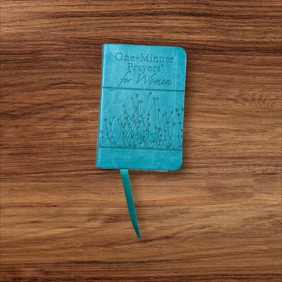 One-Minute Prayers For Women Teal Faux Leather Devotional Book With Ribbon Marke - Picture 1 of 8